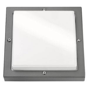 SGL LED-Wandleuchte Bassi grafit 623187 10W 580lm 3000K dim IK10 IP65 240x240mm