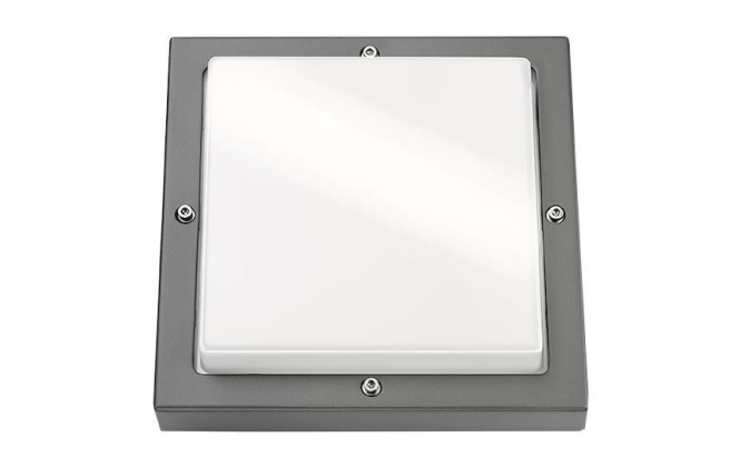 SGL LED-Wandleuchte Basso grafit 623194 19W 1250lm 3000K IK10 IP65 308x308mm