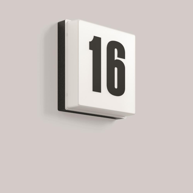 RZB LED-Hausnummernleuchte 221167.003 4,8W 200lm IP44 226x226x70mm schwarz