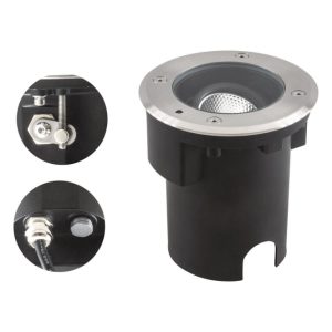 EVN Bodeneinbaustrahler IP67 PENTOLA 7W 373lm 3K V2a 1,5t D135, schwenkbar