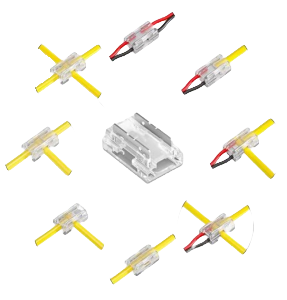 LED Multifunktions-Verbinder 10 mm – 2-polig, 8-in-1, lötfrei für einfarbige COB LED-Streifen