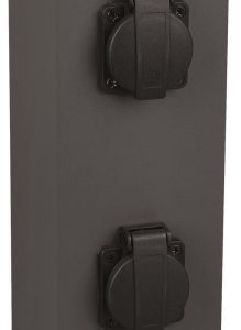 TRIO Steckdosensäule 4xSchuko 9964-42 max.3600W anthrazit IP44 H=400mm