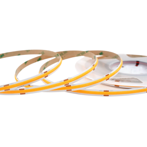 COB LED Streifen 24V – 480 LEDs/m – 8 mm – 10W/m – Gelb – IP33 – homogener Lichtstreifen
