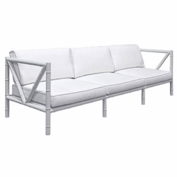 Casa Padrino Luxus Schmiedeeisen Sofa Grau / Weià 280 cm - Hotel & Garten Sofa – Bild 2