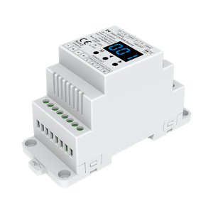 D4 DMX512 & RDM LED Controller – 4-Kanal DIN-Modul, 12–48V, 20A für RGBW Streifen