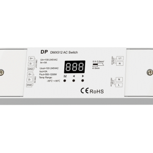 DP DMX512 AC-Schalter/ Relaismodul – 1-Kanal,  230 V, 5 A für LED & Geräte