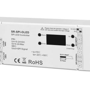 SR-SPI-OLED SPI LED-Pixel-Controller – für digitale RGB/RGBW-LEDs, mit OLED-Display, DMX512