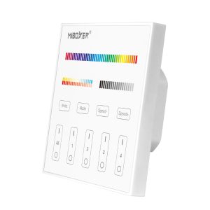 MiBoxer T4 4-Zonen RGB+CCT LED Touch Wandpanel – Funkfernbedienung 2,4 GHz, 230 V