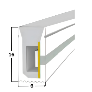LED NEON TUBE 06×16 mm Silikon Schlauch – 5 m Rolle - 12 W – 24 V – IP67 – CRI>93 - Schneidmaß 50mm