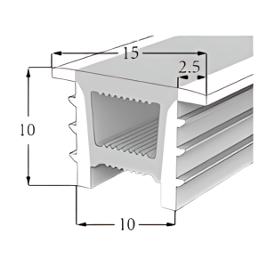 LED Neon Tube 10×10 mm – Silikonhülle zum Einbauen für LED-Streifen