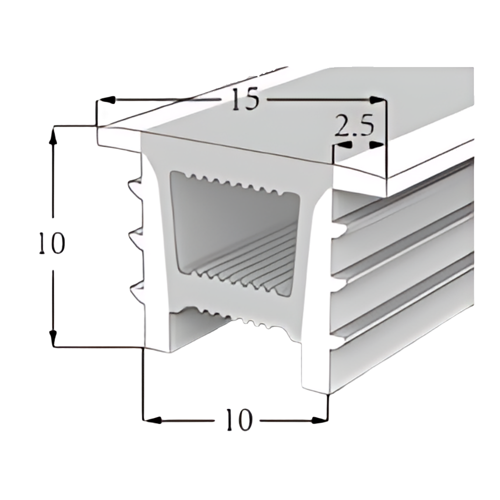 LED Neon Tube 10×10 mm – Silikonhülle zum Einbauen für LED-Streifen