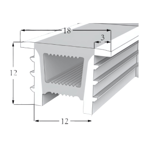 LED Neon Tube 12×12 mm – Silikonhülle zum Einbauen für LED-Streifen
