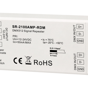 SR-2100AMP-RDM DMX512 Signal Repeater 12–24V DC – DMX Signal Booster