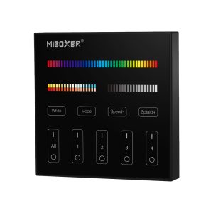 MiBoxer B4 RGB+CCT Wandpanel – 4-Zonen, 5-Kanal 2,4 GHz LED Touch-Fernbedienung