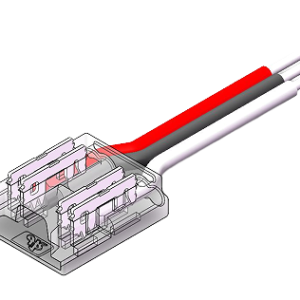 LED Strip-zu-Kabel Schnellverbinder – 3-polig, lötfrei, für 10 mm COB LED-Streifen mit 15 cm Anschlusskabel