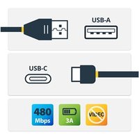 STARTECH 0.5m USB C to USB A Cable