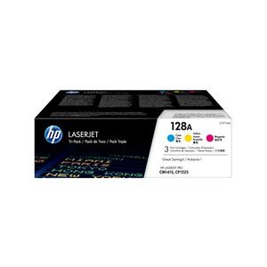 HP 128A CYM Tri-Pack LaserJet Toner Cart