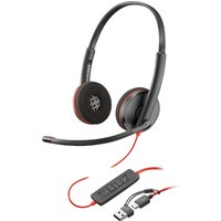 HP Poly Blackwire 3210 Monaural USB-C Headset +USB-C/A Adapter