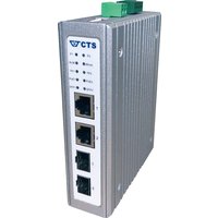 Hutschienen Media Konverter, 2x 100/1000 SFP -- 2x 100/1000T RJ45