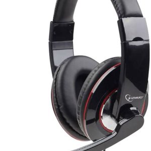 gembird Headset stereo schwarz/rot USB
