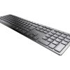 CHERRY TAS KW 9100 SLIM Wireless CH-Layout schwarz/silber