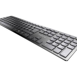 CHERRY TAS KW 9100 SLIM Wireless CH-Layout schwarz/silber